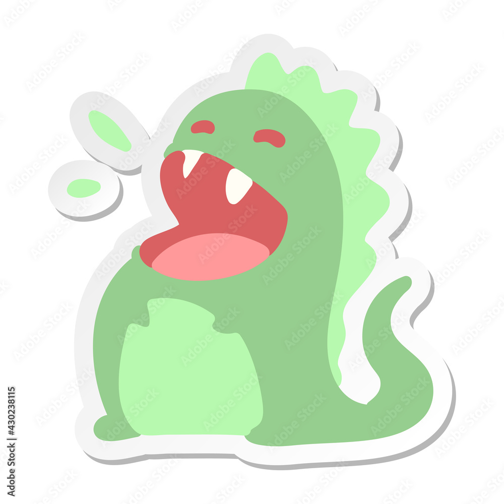 Fototapeta premium happy dinosaur sticker