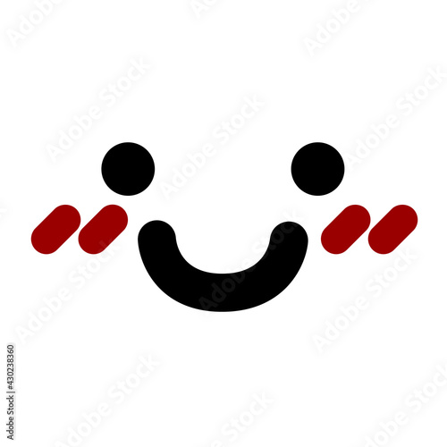 blushing happy face icon