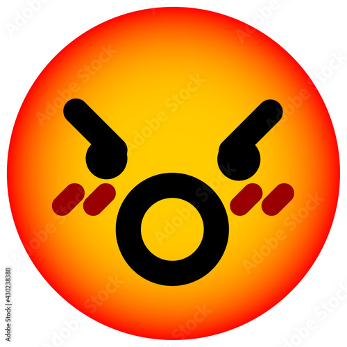 angry face circle