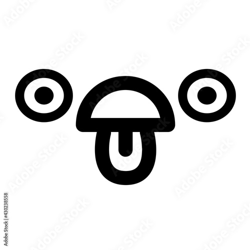 exasperated staring face icon