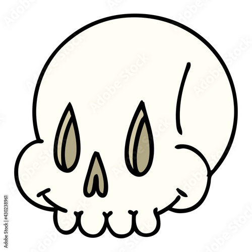 cartoon spooky skull