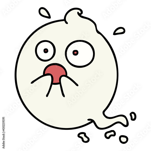 cute frightened ghost