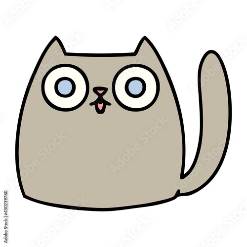 cute cartoon cat staring
