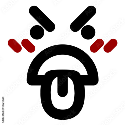 disgusted face icon sticking out tongue