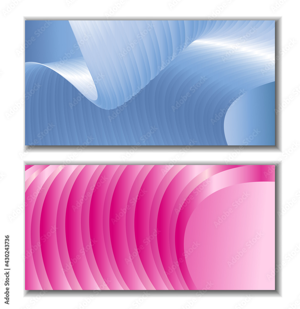 Fototapeta premium Metallic blue and pink stripes, metallic gradient. Cover design. Creative background, wallpaper, magazine cover. EPS