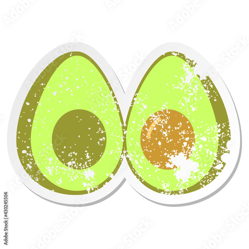 avocado grunge sticker