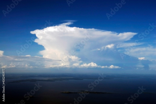 Cumulonimbus cloud over lake Victoria