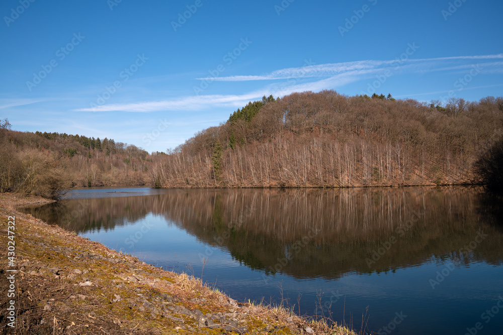 Dhunn water reservoir, Bergisches Land, Germany