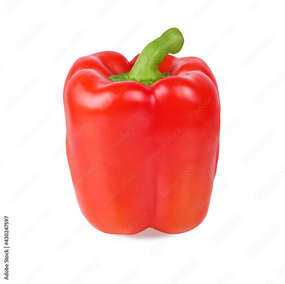 Bulgarian pepper, red, isolated on a white background Bulgarian pepper, red, isolated on a white background