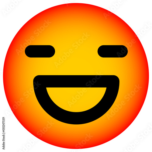 simple happy face circle