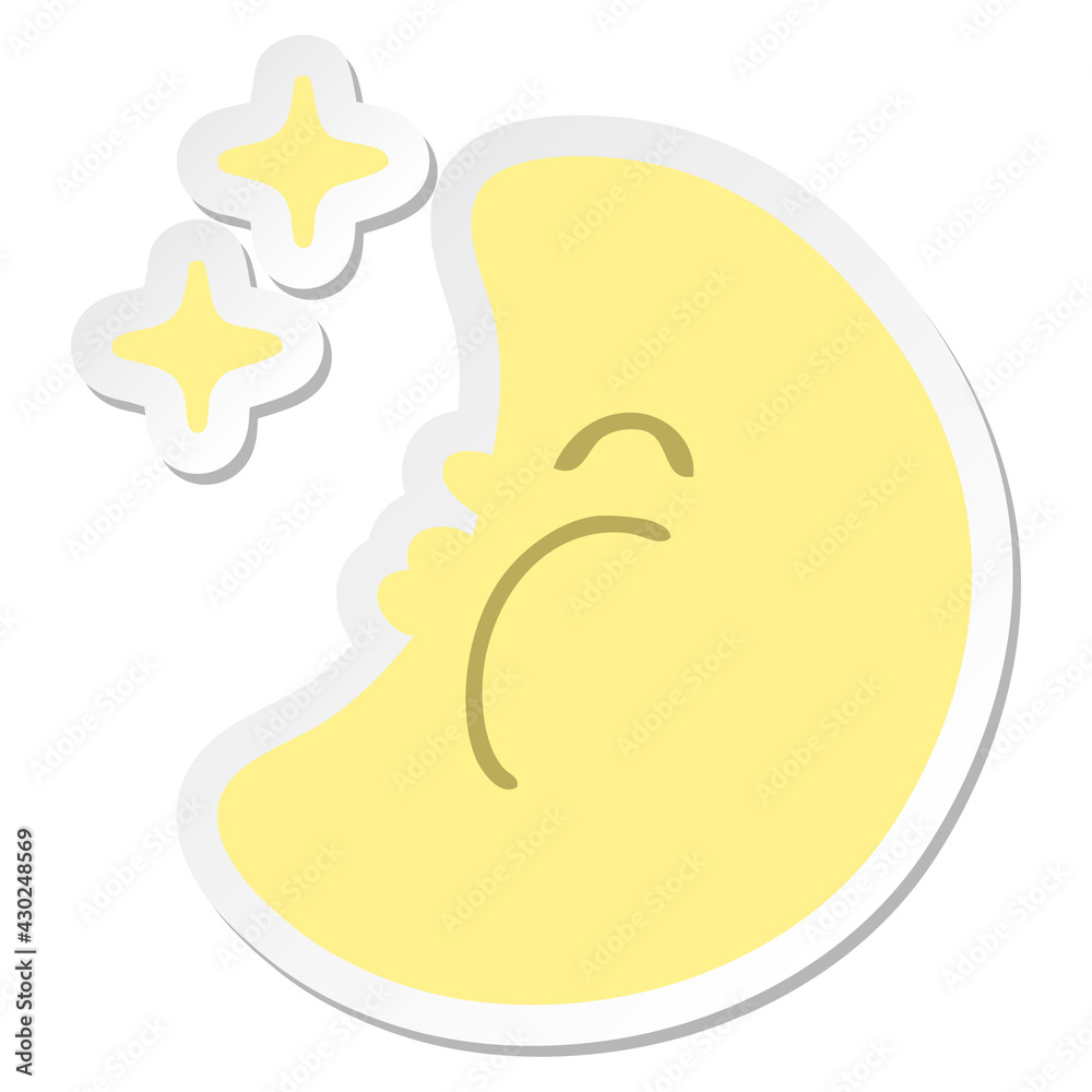 cartoon moon and stars sticker cartoon moon and stars sticker