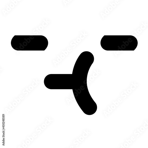 simple judgemental face icon