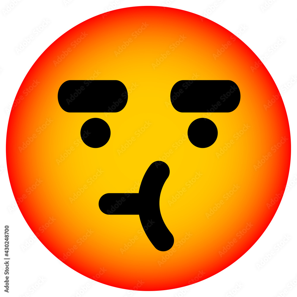 suspicious face circle