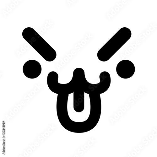 simple mean pet face icon