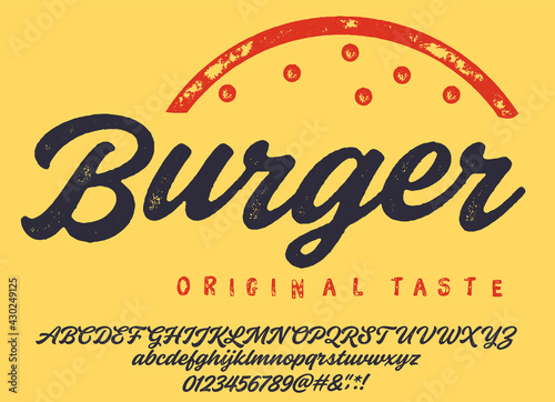 Outdoor advertising of American restaurants and eateries inspired typeface.
