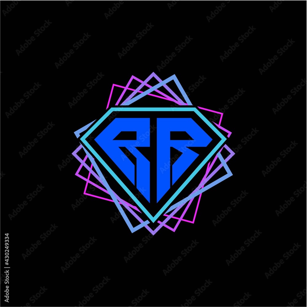 initial letter R R with diamond design and square ornament as decoration initial letter R R with diamond design and square ornament as decoration