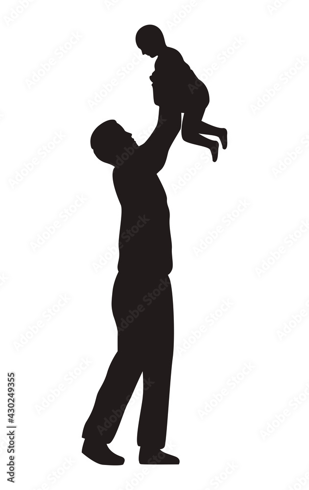 father and son silhouettes
