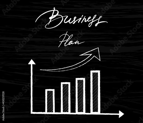 Business plan concept. Cover for business plan pesentation