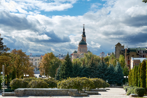 city landscape of autumn Kharkov