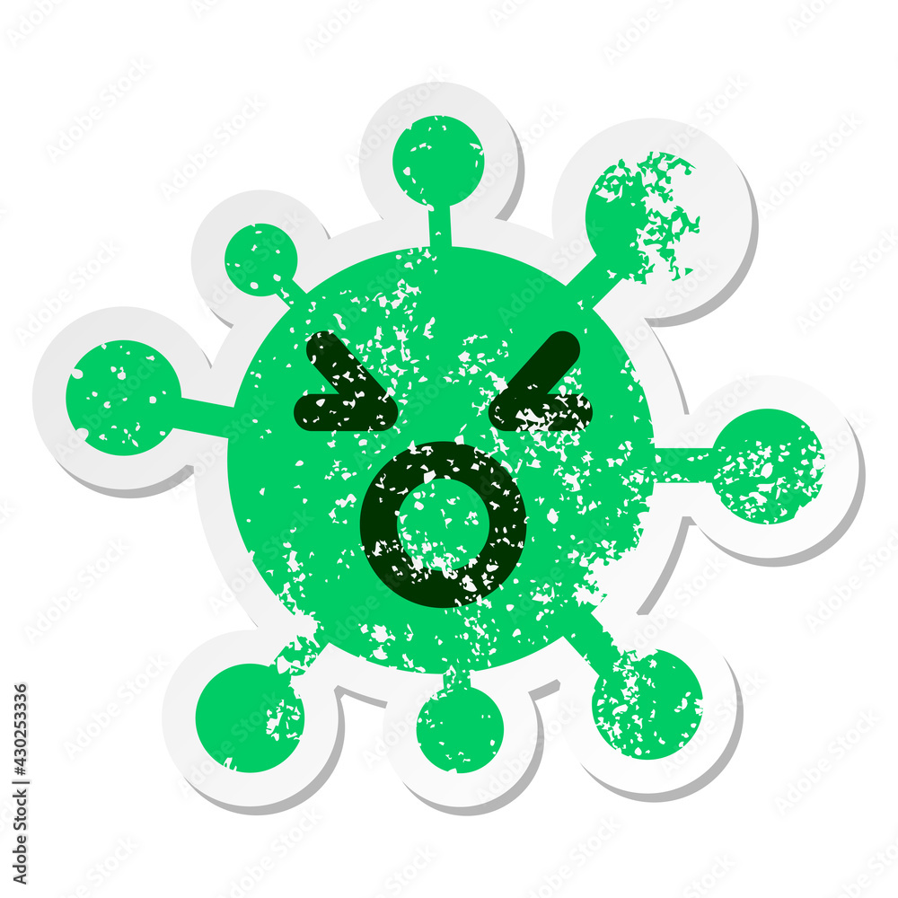 simple pain virus distressed sticker simple pain virus distressed sticker