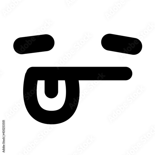 tired face with lolling tongue icon