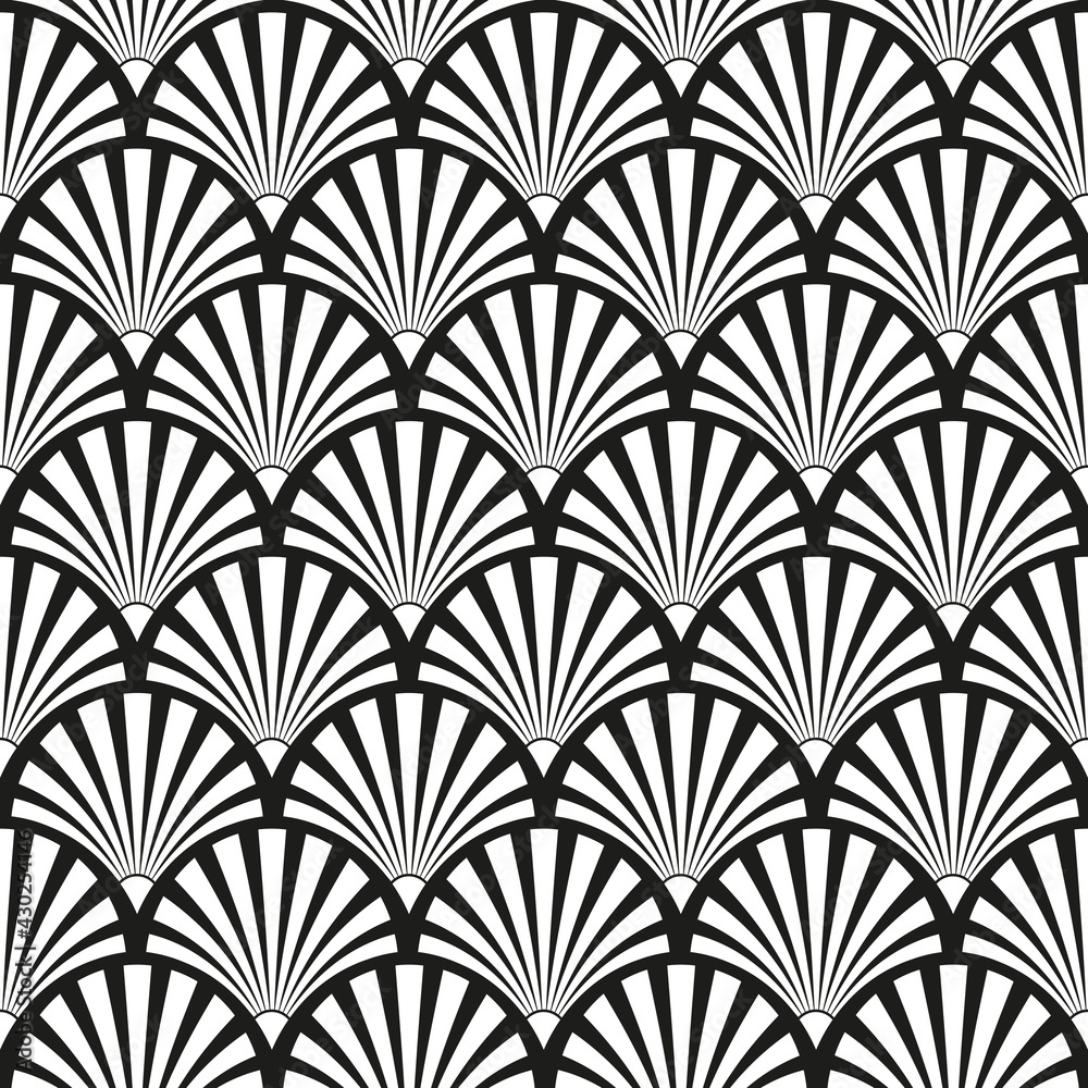 Fototapeta premium Seamless Art Deco sunburst pattern