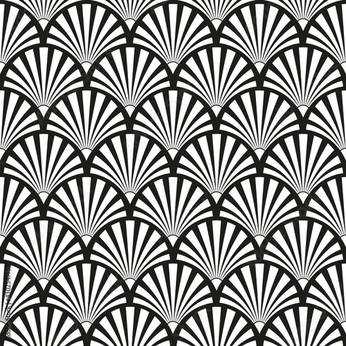Seamless Art Deco sunburst pattern