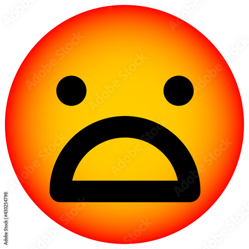 simple shocked face circle