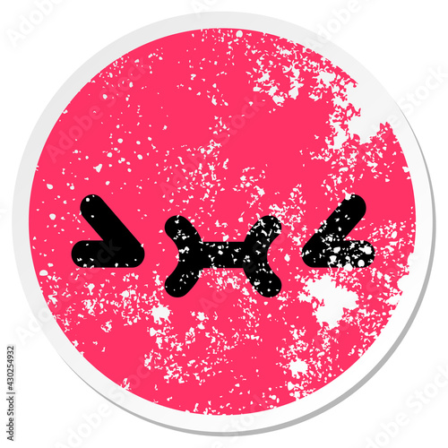 annoyed face circle