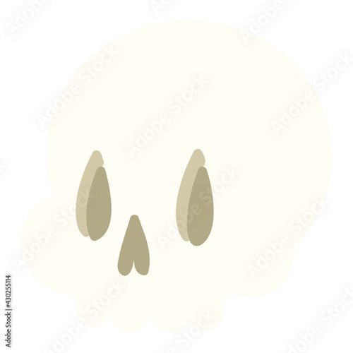 cartoon spooky skull