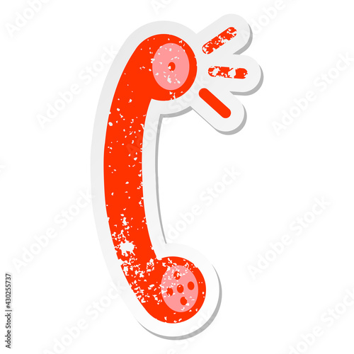 telephone receiver grunge sticker