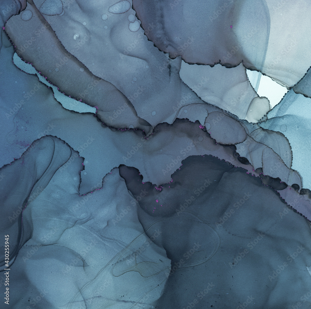 Fototapeta premium Alcohol Ink Texture. Oil Liquid Artistic Print.