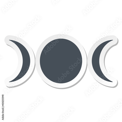 moon phase symbol sticker