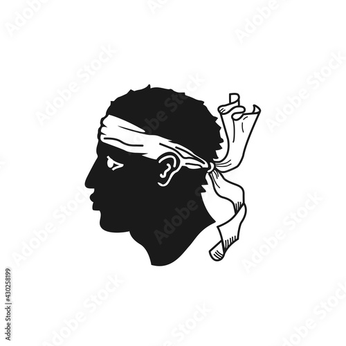 flag of Corsica. bitmap illustration