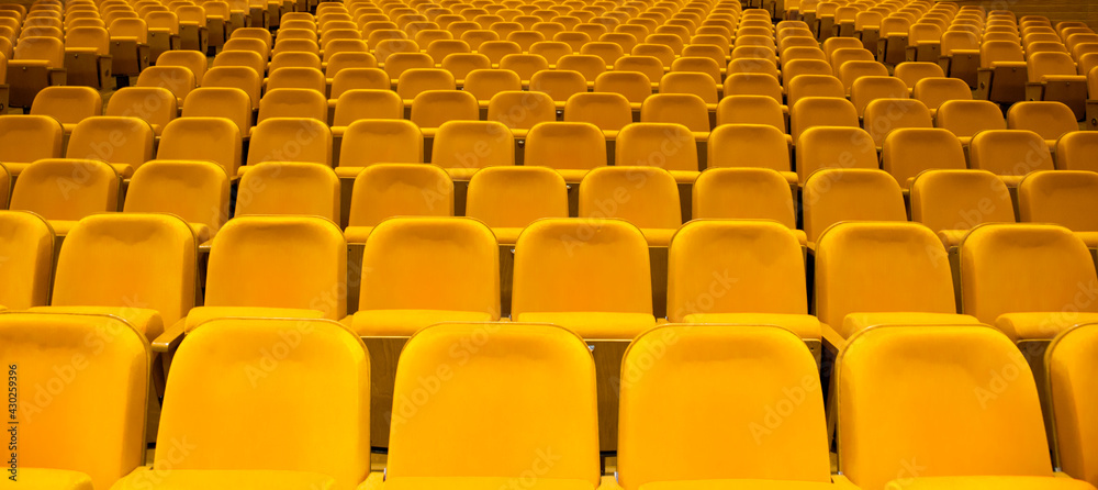Naklejka premium concert hall Red empty seats