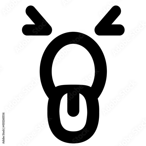 disgusted open mouth face icon