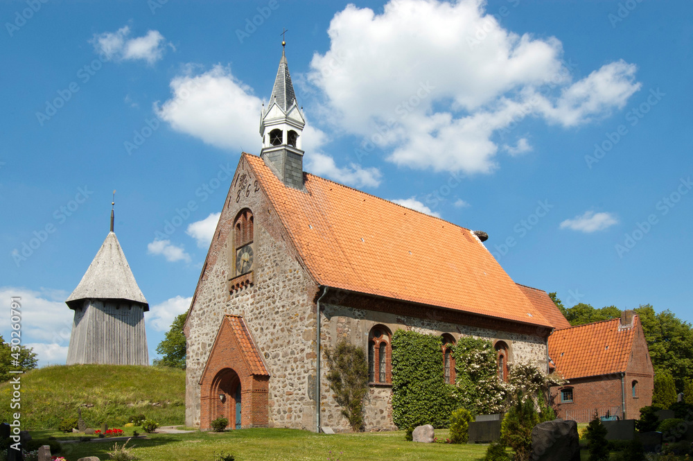 Kirche St. Jacobi in Schwabstedt an der Treene, Schleswig-Holstein, Deutschland
