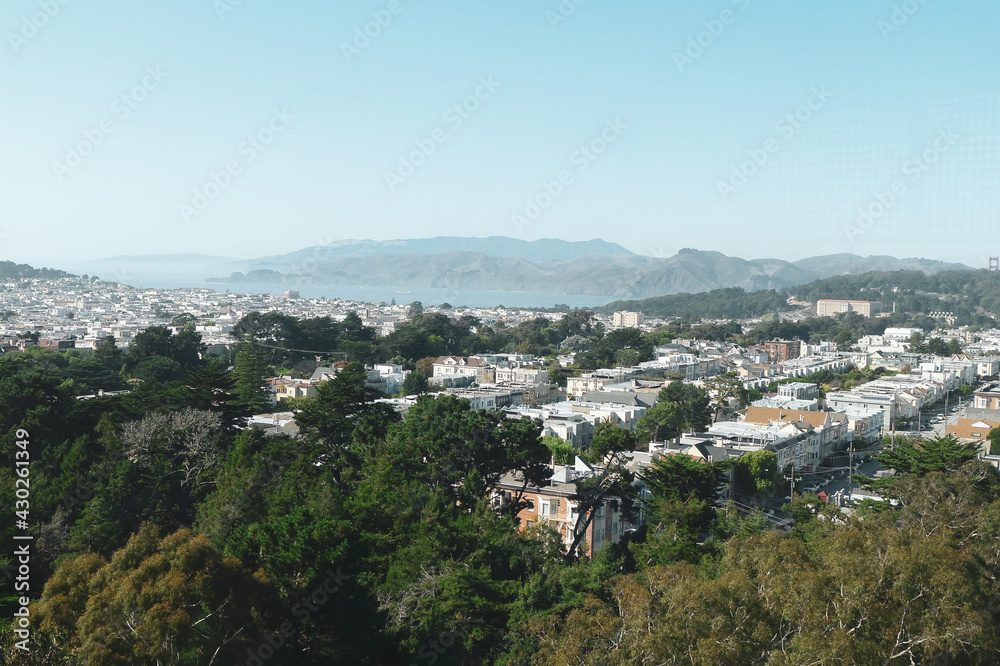 views of San Francisco city at de young museum