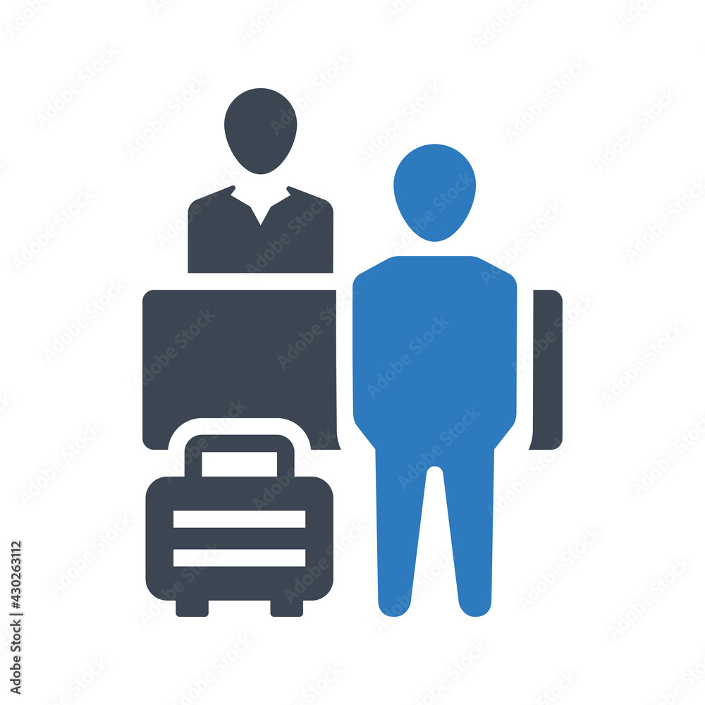 Hotel reception icon Hotel reception icon
