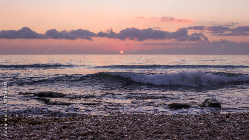 Obraz premium The Black Sea coast at Feodosia, Crimea. 