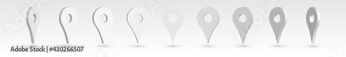 Set of 3D grey map pointers