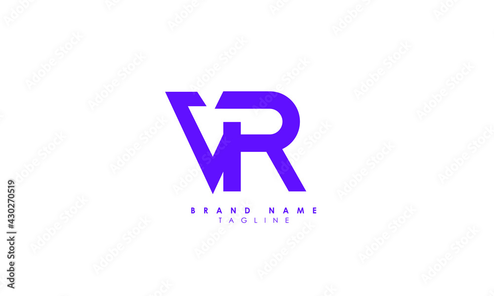 Alphabet letters Initials Monogram logo vr, RV, V and R Stock Vector ...