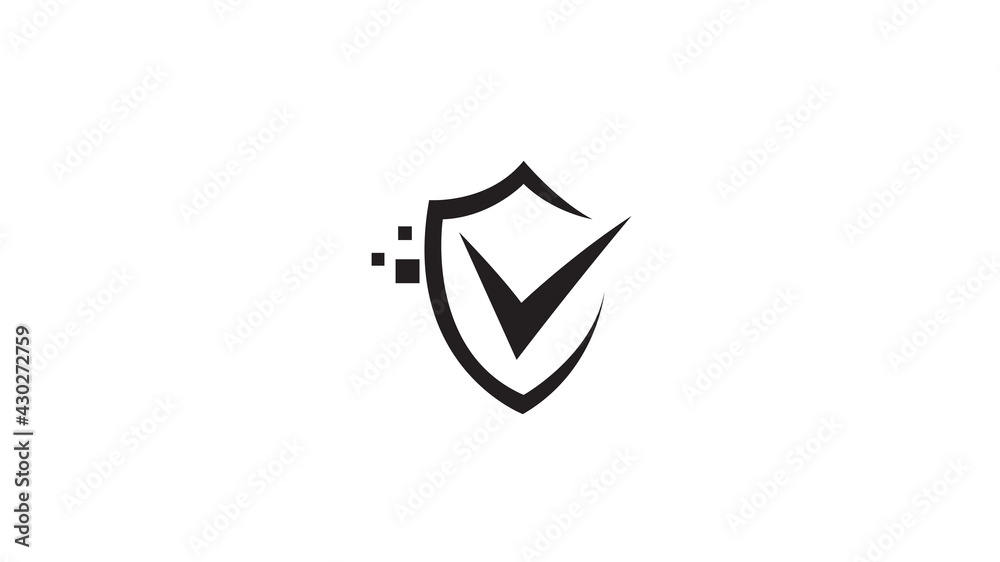 Creative Shield Check Logo Symbol Vector Creative Shield Check Logo Symbol Vector