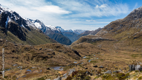 Scenic view on the alpine Routeburn Track © Arhiliel