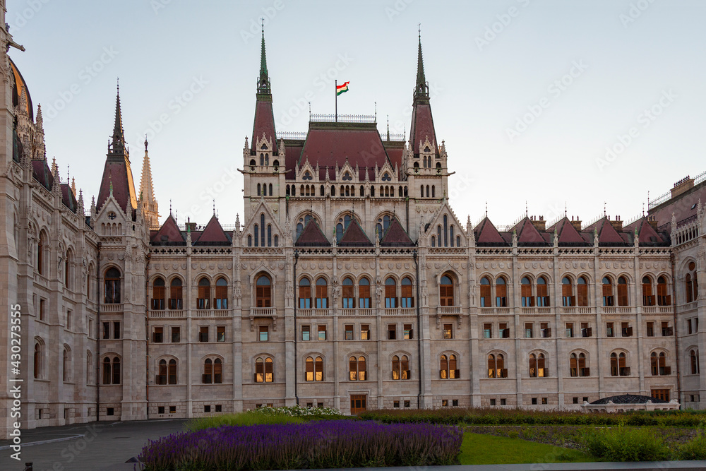 Picturesque building of the Hungarian Parliament in Budapest