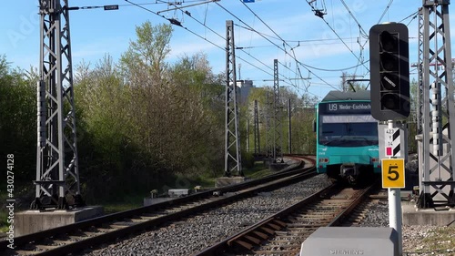 Frankfurt, Hessen, Germany - 04.23.2021; Frankfurt underground train 