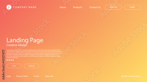 Abstract Modern Background with Pastel Color and Blur Effect for Website Landing Page.