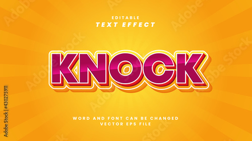 Knock editable text effect