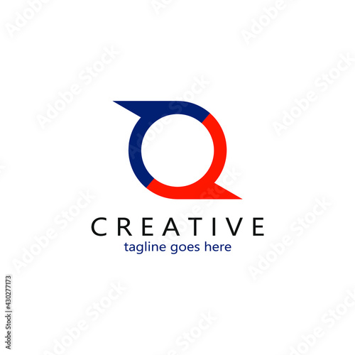 abstract logo of a circle with taper on both sides