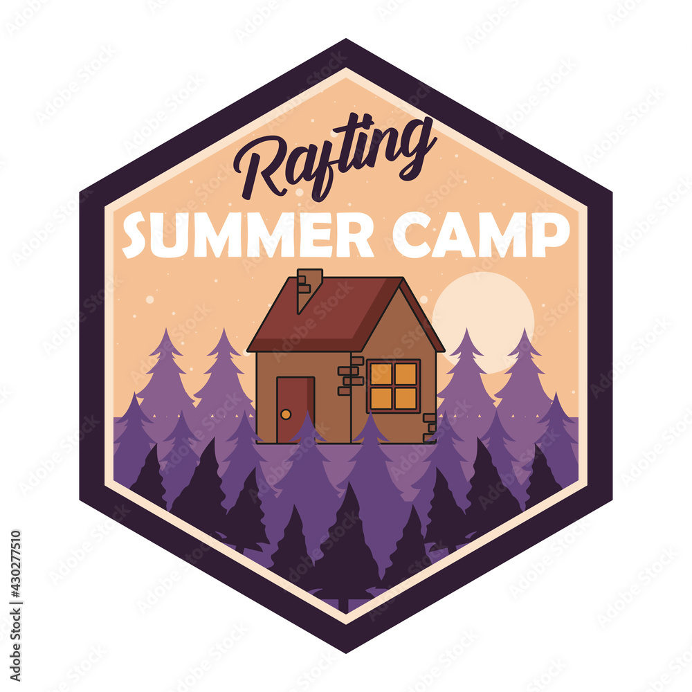 summer patch with cabin